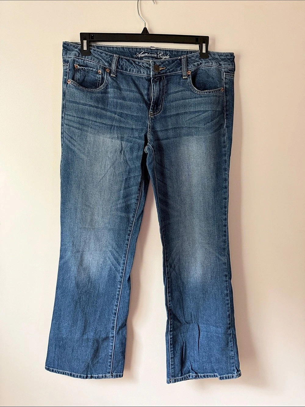 Vintage Y2K American Eagle Favorite Boyfriend Boot Cut Jeans size 16 Long